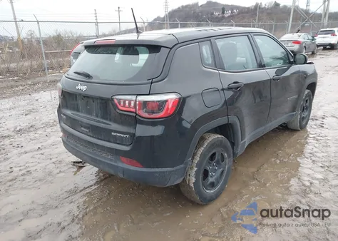 2018 Jeep Compass Sport 4X4 z USA, uszkodzony, nr VIN 3C4NJDAB1JT398379